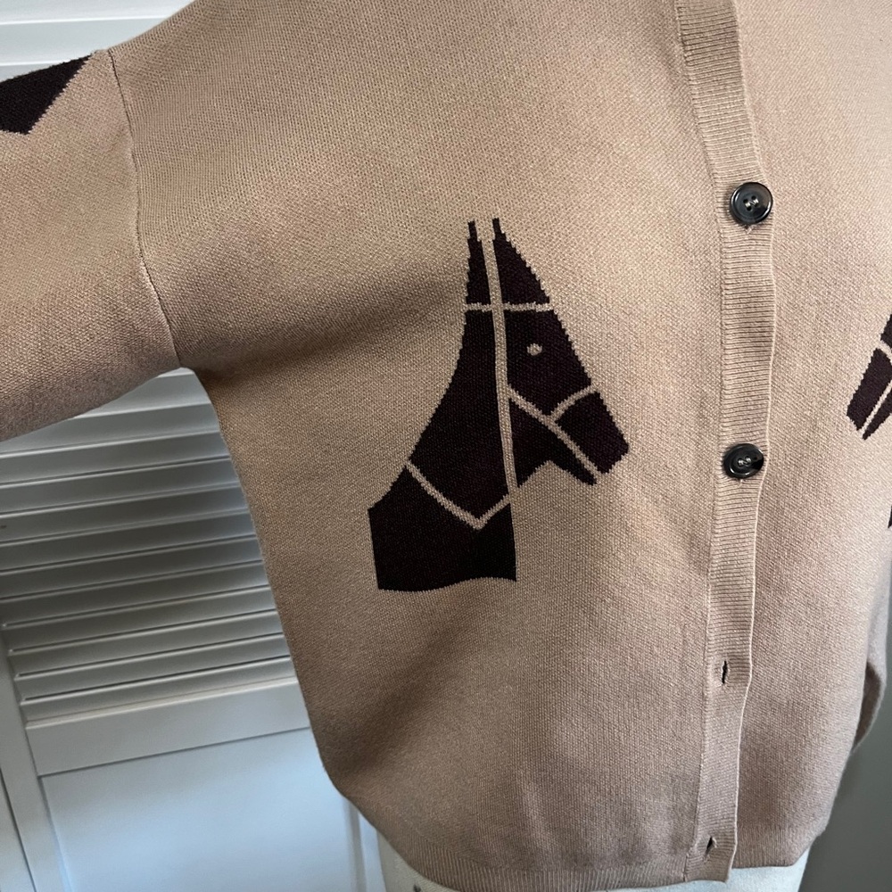 Sioni Tan Equestrian Cardigan